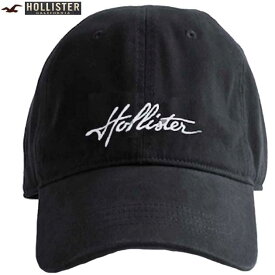 ホリスター キャップ メンズ キャップ 上質 コットンツイル 帽子 CAP ベースボールハット ロゴステッチ 男女兼用 バックストラップ ブランド 小物 アメカジ 【ONE SIZE】 ウォッシュブラック 送料無料 あす楽 Hollister ホリスター 正規品