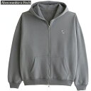 アバクロ パーカー 正規品 メンズ Mサイズ オーバーサイズ Wジップパーカー 上質 ソフトフリース スウェット 裏起毛 ドロップショルダー アイコン刺繍 アメカジ ライトアウター 【ダークウォッシュドグレー】 即日発送 Abercrombie & Fitch