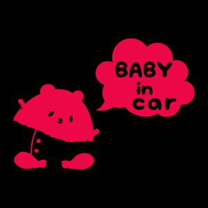 ���ނN�}�����x�r�[�C���J�[�X�e�b�J�[�ybaby in car �X�e�b�J�[�z�yH14cm×W20cm�z���ނN�} �Ԃ���񂪏���Ă܂� �x�r�[�C���J�[ �X�e�b�J�[ �v���[���g �o�Y�j�� �� �X�e�b�J�[ �h�� ��