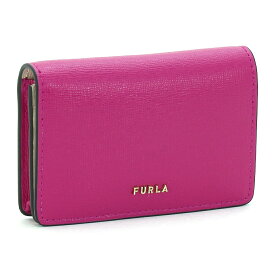 フルラ FURLA 名刺入れ カードケース バビロン BABYLON PCZ1UNO B30000 サフィアーノレザー SAFFIANO 型押しレザー 本革 フューシャピンク グリーンブルー PEONIA FUXIA OTTANIO BALLERINA クレジットカード IDカード バイカラー シンプル 無地 レディース 女性用