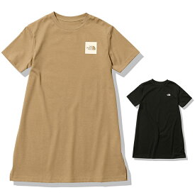 ノースフェイス THE NORTH FACE ガールズショートスリーブワンピースティー G S/S Onepiece Tee NTG32360 キッズ 国内正規品 半袖 オーガニックコットン リサイクルポリエステル ロゴプリント 紫外線ケア 春夏 カジュアル