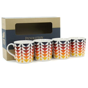 �y���h���g�� PENDLETON �}�O�J�b�v 4�Z�b�g 4-PIECE STONEWARE MUG SET TAPERED �Z���~�b�N�}�O�Z�b�g 12�I���X CERAMIC 12oz 355ml XC710 �n�[�f�B���O 53966 �A�E�g�h�A �L�����v �H�� �L�b�`���p�i �v���[���g