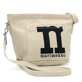 マリメッコ marimekko バッグ ショルダーバッグ MONO MINI CROSSBODY SOLID 091980 ミニサイズ コットンキャンバス地 北欧 ナチュラル ベージュ レディース