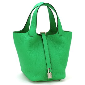 エルメス ピコタンロックPM 18cm トリヨンクレマンス ハンドバッグ H056289CK ヴェールコミック 刻印U 【並行輸入品】