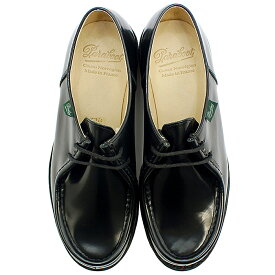 訳あり 靴ひもなしのため パラブーツ Paraboot チロリアンシューズ 靴 ミカエル MICHAEL NOIR-GLOSS 42.5サイズ（27.0cm） メンズ