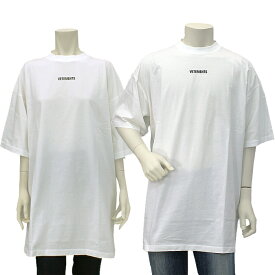 【訳あり】 左肩付近に汚れ ヴェトモン VETEMENTS ロゴパッチTシャツ LOGO PATCH T-SHIRT 半袖Tシャツ UE51TR540W WHITE Lサイズ ユニセックス