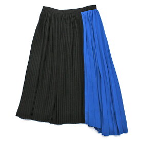 ケンゾー KENZO プリーツスカート ミモレ丈 PLEATED ASYMMETRIC F952JU1005AF レディース アシンメトリー バイカラー