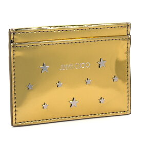 ジミーチュウ JIMMY CHOO カードケース 星 スタースタッズ コンパクト 光沢 UMIKA RRX ジミーチュー レディース ゴールド×シルバー カード入れ