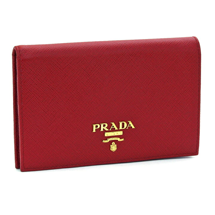 楽天市場】プラダ PRADA 二つ折り財布（小銭入無） カードケース 