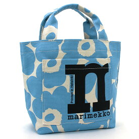 マリメッコ marimekko バッグ トートバッグ Mono Mini Tote Unikko 091970 台形 北欧 ウニッコ柄 ナチュラル レディース コットン×ブルー