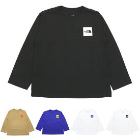 ザ・ノース・フェイス THE NORTH FACE ロングスリーブスモールスクエアロゴティー L/S Small Square Logo Tee 長袖Tシャツ NTJ32357 キッズ 国内正規品 ジュニア 子供服 オーガニックコットン リサイクルポリエステル UVケア スポーティ シンプル