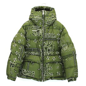 クリスジョイ KHRISJOY ダウンジャケット パフパーカー バンダナ PUFF PARKA BANDANA BFPM033N NYBD メンズ アウター 防寒 フード付き ビッグシルエット オーバーサイズ ブルゾン 厚手 ペイズリー