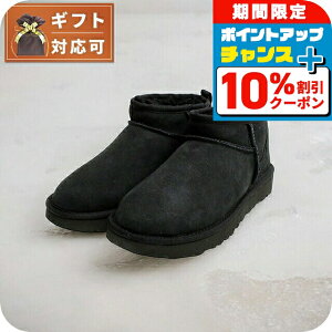 �_10%OFF�N�[�|�����ő�43�{�^ �A�O UGG Classic Ultra Mini �N���V�b�N�E���g���~�j ���[�g���u�[�c 1116109-BLACK-8 ���f�B�[�X black 25.0cm �C