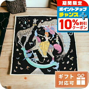 �_10%OFF�N�[�|����21��10���܂Ł^ �G�����X �X�J�[�t ���f�B�[�X HERMES �V���N100�� �t�����X CARRE TWILL �u���b�N �}���`�J���[ ����