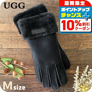 �_10%OFF+�����3�{��2/18����^ �A�O ��� ���f�B�[�X �u�����h UGG TURN CUFF GLOVE M�T�C�Y ���S 17369 Black ����