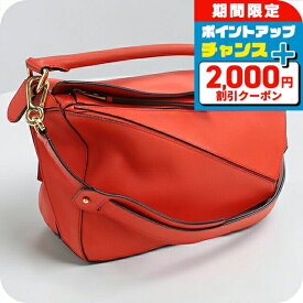 ＼クーポン利用で209230円★さらに+9倍／【中古】 ロエベ ハンドバッグ レディース ブランド LOEWE パズル バッグ ミディアム 2WAY レッド 軽量 小さめ 手提げ 高級 おしゃれ プレゼント 女性 実用的 かわいい