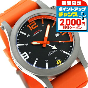 \2000円OFFクーポン+さらに9倍/ エム ティー エム HYPERTEC クオーツ 腕時計 メンズ MTM HYP-SG44-ORNG-OR2S-A アナログ ブラック オレンジ 黒 ブランド おしゃれ 防水 プレゼント 男性 実用的