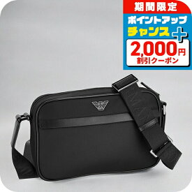＼全品2000円OFF＋さらに9倍／ エンポリオ・アルマーニ ショルダーバッグ メンズ EMPORIO ARMANI EM001803-AF13454 ブラック 斜めがけ ブランド 高級 おしゃれ プレゼント 男性 実用的 かっこいい