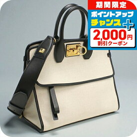 ＼2000円OFFクーポン+さらに9倍／【中古】 フェラガモ トートバッグ レディース ブランド FERRAGAMO ガンチーニ 2WAY レザー 21 I159 ホワイト バッグ 軽量 手提げ 高級 おしゃれ プレゼント 女性 実用的 かわいい