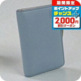 ＼2000円OFFクーポン／【中古】 ロエベ 二つ折り財布 レディース ブランド LOEWE アナグラム ブルー 財布 ウォレット 高級 おしゃれ プレゼント 実用的