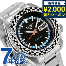 ＼スーパーSALE限定★2000円OFFクーポン／ セイコー5 スポーツ チェッカーフラグ 自動巻き 腕時計 ブランド メンズ Seiko 5 Sports SBSA245 アナログ ブラック 黒 日本製 父の日 プレゼント 実用的