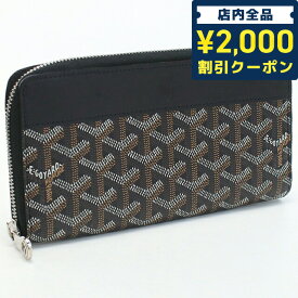 【中古】 ゴヤール 長財布ラウンドファスナー ユニセックス ブランド GOYARD マティニョンGM ウォレット PVC ブラック 財布