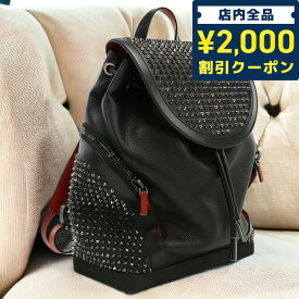 ＼6/5限定★さらに+3倍に2000円OFFクーポン／【中古】 クリスチャン ルブタン リュック メンズ ブランド Christian Louboutin エクスプローラーファンク レザー ブラック バッグ