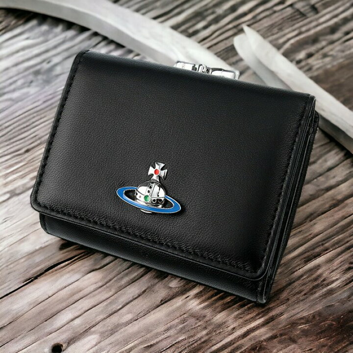 極美品✨ ヴィヴィアンウエストウッド 三つ折り財布 がま口 レザー 