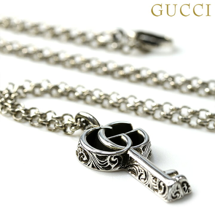楽天市場】グッチ ネックレス GUCCI ダブルG キー チェーン ペンダント 
