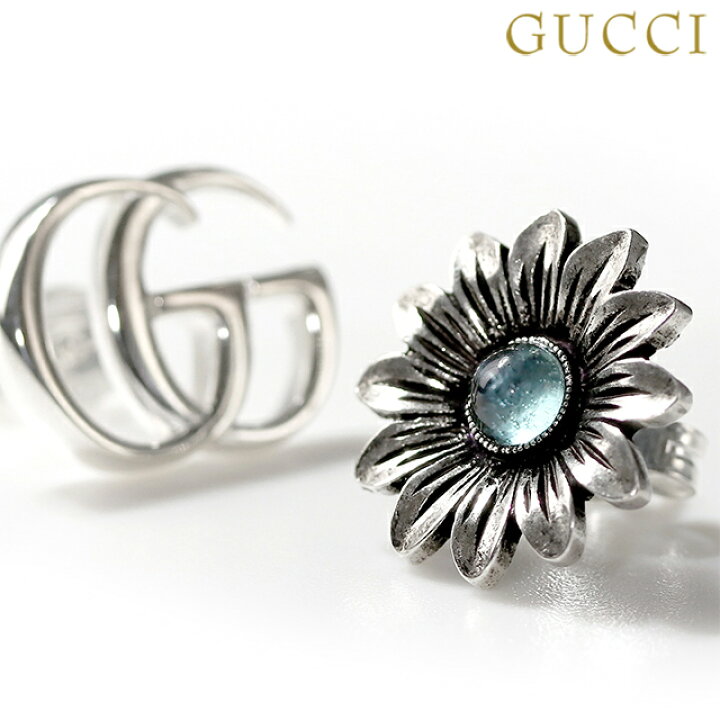 楽天市場】グッチ ピアス GUCCI ダブルG sterling silver フラワー  