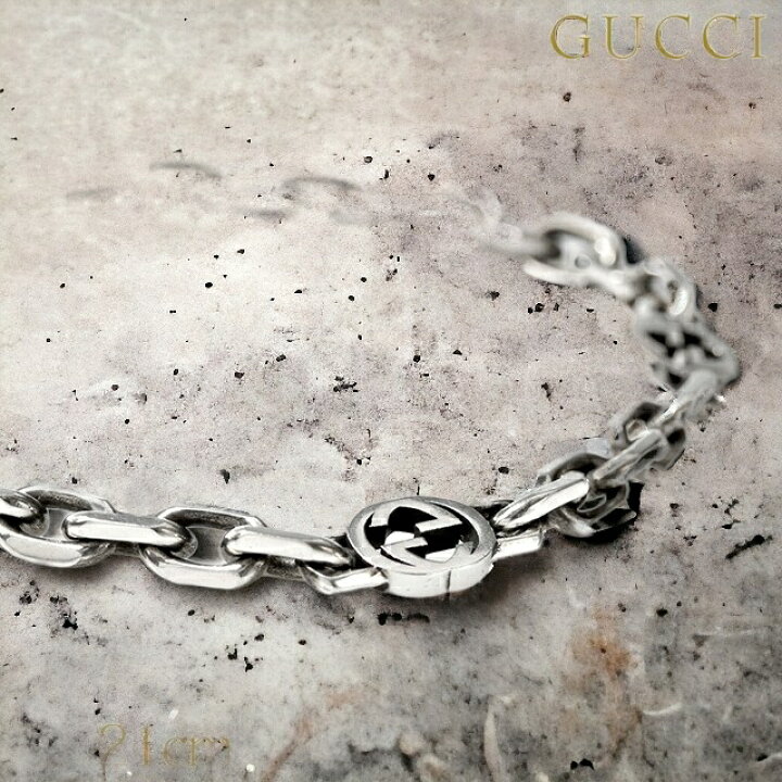 楽天市場】グッチ ブレスレット GUCCI インターロッキングG sterling 