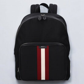 バリー リュック メンズ レディース ブランド BALLY バックパック リュックサック スクールバッグ ナイロン 6308463 ブラック レッド バッグ