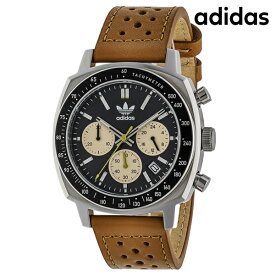 アディダス MASTER ORIGINALS ONE CHRONO クオーツ 腕時計 ブランド メンズ クロノグラフ adidas AOFH23576 アナログ ブラック ブラウン 黒 父の日 プレゼント 実用的