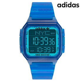 ＼4/27 09:59まで★先着2000円OFFクーポン／ アディダス DIGITAL ONE GMT クオーツ 腕時計 ブランド メンズ レディース adidas AOST22047 デジタル ブルー クリアブルー