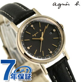アニエスベー ソーラー レディース 腕時計 ブランド FBSD936 agnes b. ブラック 革ベルト 時計 プレゼント ギフト