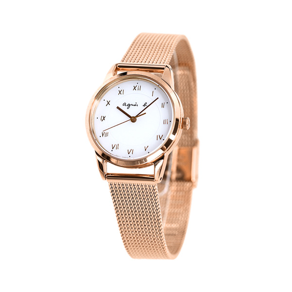 【今なら2000円割引クーポンに店内ポイント最大44倍】 アニエスベー レディース 腕時計 マルチェロ ソーラー FBSD939 agnes b.  ホワイト×ピンクゴールド 時計 | 腕時計のななぷれ