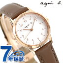 アニエスベー 時計 マルチェロ 27mm 日本製 レディース 腕時計 ブランド FBSK940 agnes b. ホワイト×ブラウン
