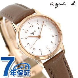 アニエスベー 時計 マルチェロ 27mm 日本製 レディース 腕時計 ブランド FBSK940 agnes b. ホワイト×ブラウン プレゼント ギフト