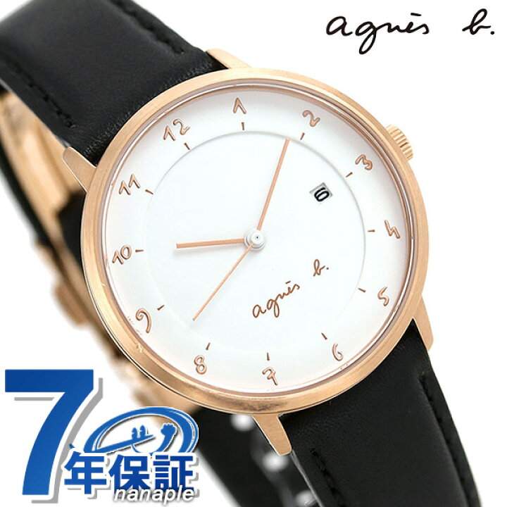 楽天市場】アニエスベー 時計 レディース FBSK946 agnes b. マルチェロ ホワイト×ブラック 革ベルト 腕時計 : 腕時計のななぷれ