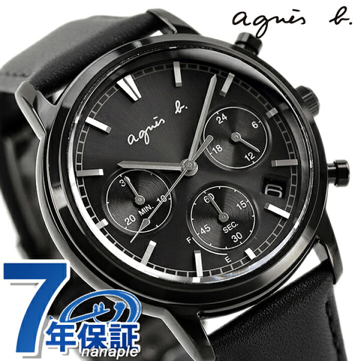 楽天市場 時計ケース付 アニエスベー 時計 Give Love 限定モデル ソーラー メンズ 腕時計 Fcrd701 Agnes B オールブラック 黒 腕時計のななぷれ