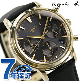 アニエスベー 時計 ソーラー メンズ 腕時計 ブランド FCRD998 agnes b. ブラック ギフト 父の日 プレゼント 実用的
