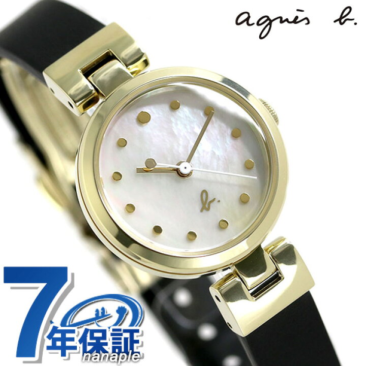 楽天市場】アニエスベー レディース 腕時計 シンプル 3針 FCSK924 agnes b. ホワイトシェル×ブラック 革ベルト 時計 : 腕時計 のななぷれ