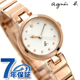 アニエスベー レディース 腕時計 ブランド シンプル 3針 FCSK925 agnes b. ホワイト×ピンクゴールド 時計 プレゼント ギフト