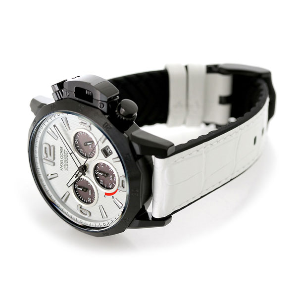 【20日はさらに+4倍でポイント最大26倍】 エンジェルクローバー 時計 タイムクラフト ソーラー 45mm クロノグラフ メンズ 腕時計  NTS45BWH-WH ANGEL CLOVER ホワイト【あす楽対応】 | 腕時計のななぷれ