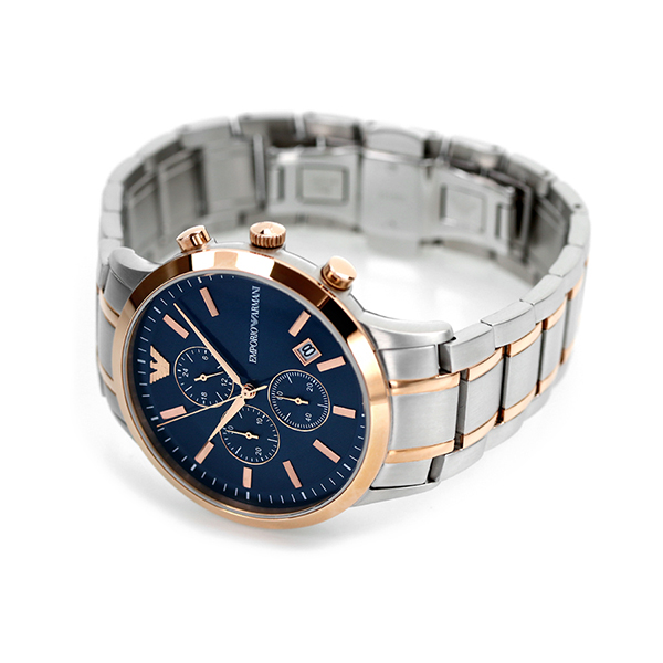 【13日は全品5倍で店内ポイント最大35倍】 エンポリオ アルマーニ 腕時計 レナト 43mm クロノグラフ クオーツ メンズ AR80025  EMPORIO ARMANI | 腕時計のななぷれ