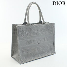 【中古】 クリスチャンディオール トートバッグ ユニセックス ブランド Christian Dior ブックトートバッグ ミディアム ジャガード グレー