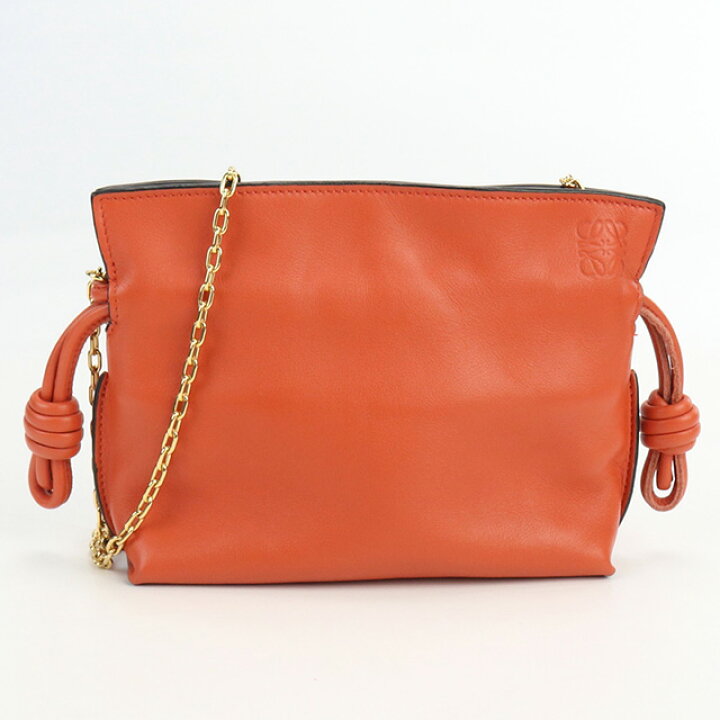 希少✨LOEWE ロエベショルダーバッグ斜めがけバッグ男女兼用オレンジ 