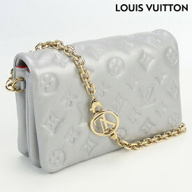 【中古】 ルイヴィトン 斜め掛け ショルダーバッグ レディース ブランド LOUIS VUITTON モノグラム ポシェットクッサン レザー M82017 シルバー バッグ