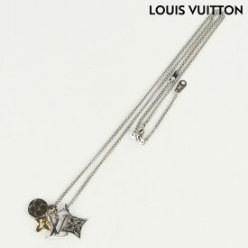 【中古】 ルイヴィトン ネックレス レディース ブランド LOUIS VUITTON LV インスティンクト メタル M00521 シルバー アクセサリー