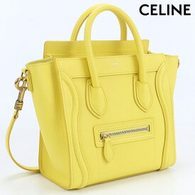 ＼先着26,470円割引クーポン★全品10%OFF／【中古】 セリーヌ トートバッグ レディース ブランド CELINE ラゲージナノ カーフ 18924 3DRU 11CT イエロー バッグ